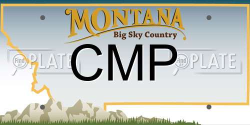 CMP Montana License Plate