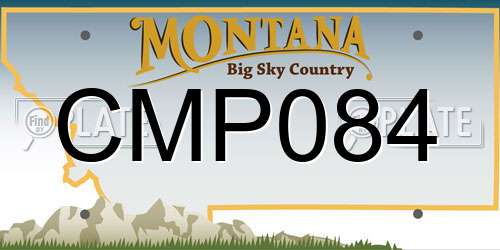 CMP084 Montana License Plate