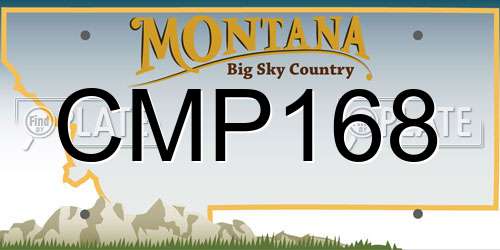 CMP168 Montana License Plate