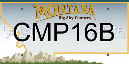 CMP16B Montana License Plate