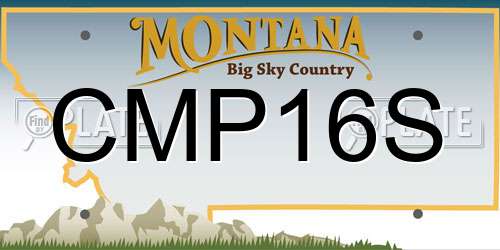 CMP16S Montana License Plate