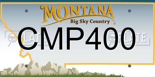 CMP400 Montana License Plate