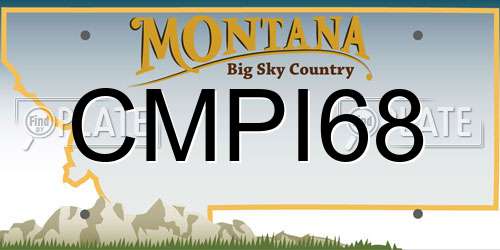 CMPI68 Montana License Plate