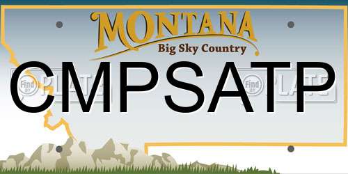 CMPSATP Montana License Plate