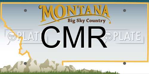 CMR Montana License Plate