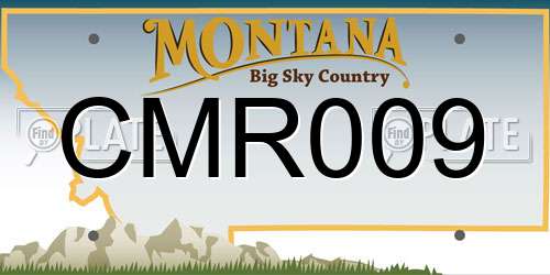 CMR009 Montana License Plate