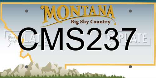 CMS237 Montana License Plate