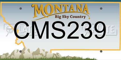CMS239 Montana License Plate