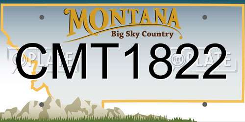 CMT1822 Montana License Plate