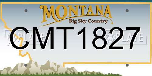 CMT1827 Montana License Plate