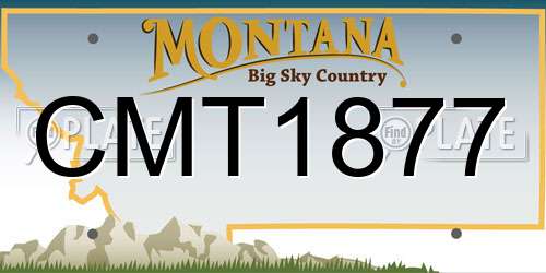 CMT1877 Montana License Plate
