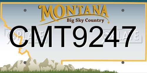 CMT9247 Montana License Plate