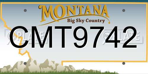 CMT9742 Montana License Plate