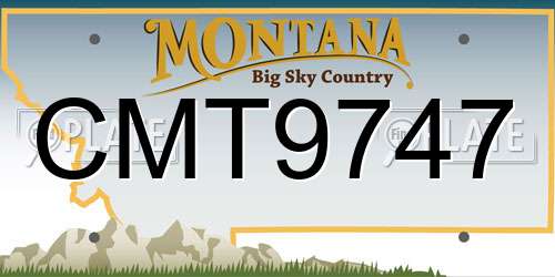 CMT9747 Montana License Plate