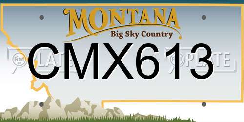 CMX613 Montana License Plate