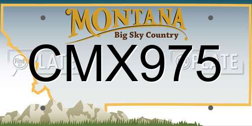 CMX975 Montana License Plate