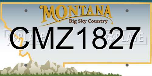 CMZ1827 Montana License Plate