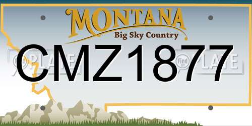 CMZ1877 Montana License Plate