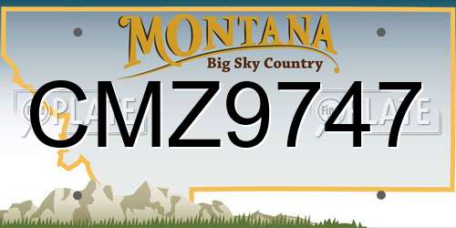 CMZ9747 Montana License Plate