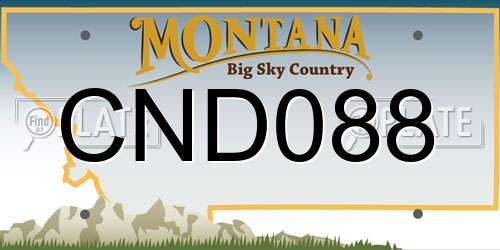 CND088 Montana License Plate