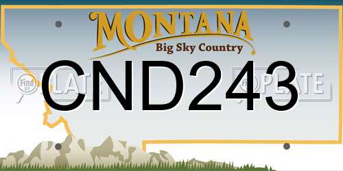 CND243 Montana License Plate