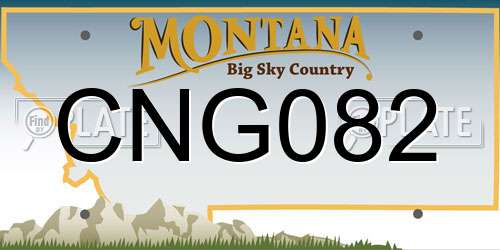 CNG082 Montana License Plate