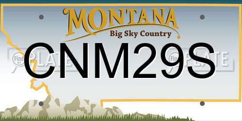CNM29S Montana License Plate