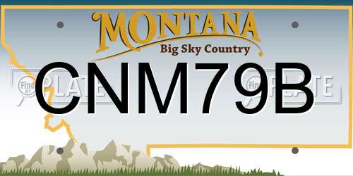 CNM79B Montana License Plate
