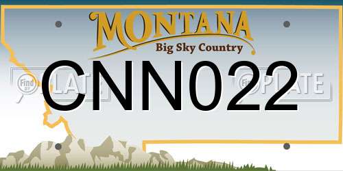 CNN022 Montana License Plate