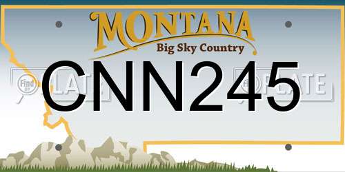 CNN245 Montana License Plate