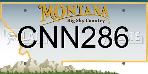 CNN286 Montana License Plate