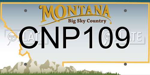 CNP109 Montana License Plate