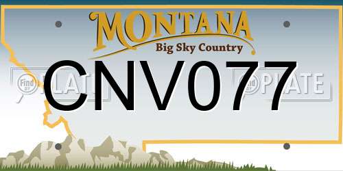 CNV077 Montana License Plate