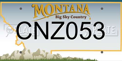 CNZ053 Montana License Plate