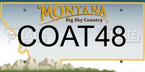 COAT48 Montana License Plate