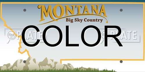 COLOR Montana License Plate