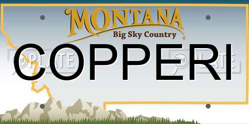 COPPERI Montana License Plate