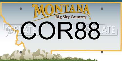 COR88 Montana License Plate
