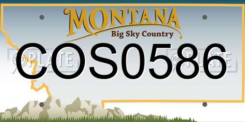 COS0586 Montana License Plate