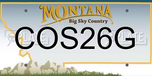 COS26G Montana License Plate