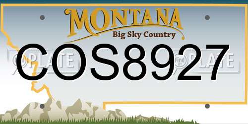COS8927 Montana License Plate