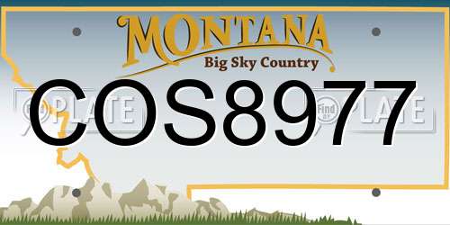 COS8977 Montana License Plate