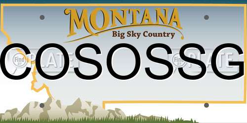 COSOSSG Montana License Plate