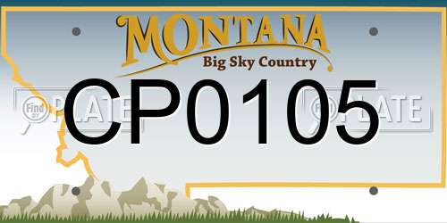 CP0105 Montana License Plate