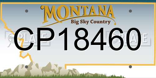 CP18460 Montana License Plate