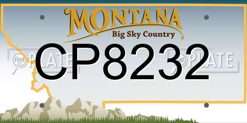 CP8232 Montana License Plate