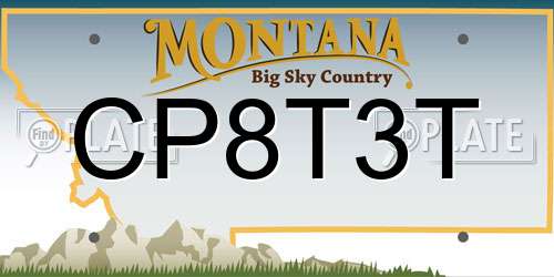CP8T3T Montana License Plate