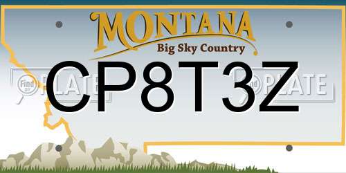 CP8T3Z Montana License Plate