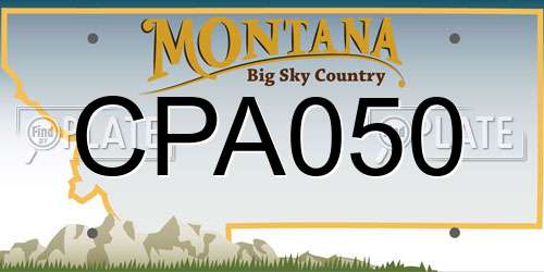 CPA050 Montana License Plate