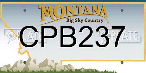 CPB237 Montana License Plate